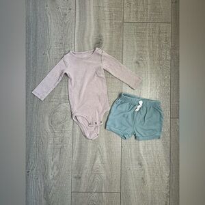 Little Planet Organic by Carter's Baby Onesie and Shorts Size 9 Months